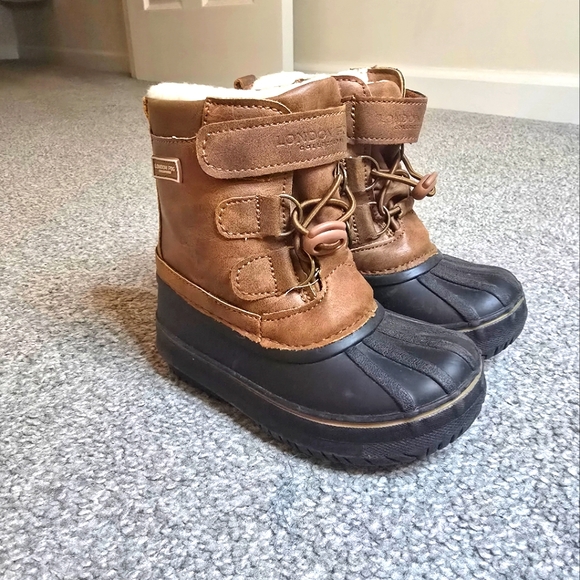 London Fog Little Kids Winter Water Boots Size 7 Good Pre-loved Condition - Picture 1 of 9